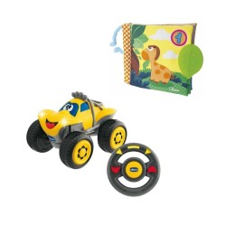 Chicco bundel - Billy BigWheels - Bestuurbare Speelgoedauto - Geel & Babyboekje Junior 19 X 19 Cm Polyester Geel/groen