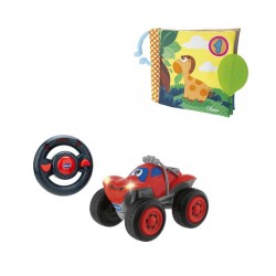 Chicco bundel - Billy BigWheels - Bestuurbare Speelgoedauto - Rood & Babyboekje Junior 19 X 19 Cm Polyester Geel/groen