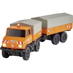 Carson Modellsport 500504140 MB Unimog U406 1:87 RC auto Elektro Hulpdienstvoertuig Incl. accu, oplader en batterijen voor de zender
